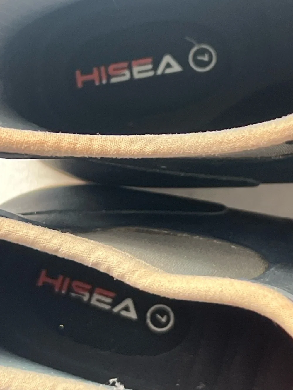 HISEA Men’s Navy and Orange Slip-On Waterproof Rain Boots, Size 7‎